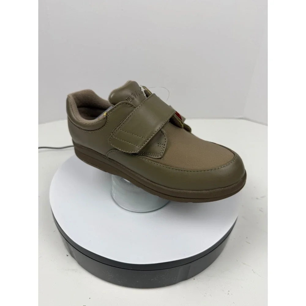 P.W. Minor Women's Tan Hook and Loop Strap Orthopedic‎ Comfort Shoes Size 5 M